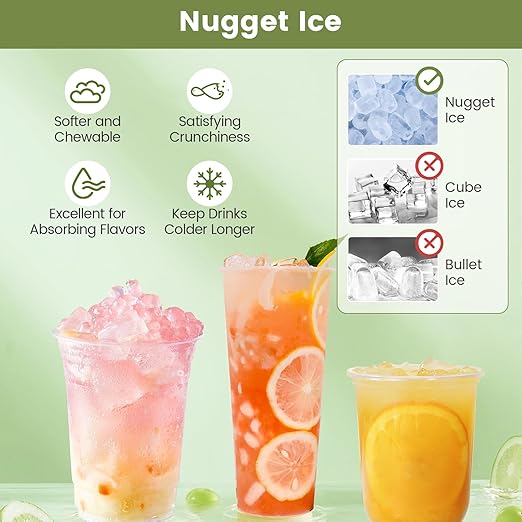 COSTWAY Self Dispensing Nugget Ice Maker Countertop, 56 Lbs/24H Soft Chewable - Image 6