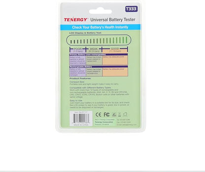 Tenergy T-333 Universal Battery Tester, LCD Display, Cell Checker, - Image 9