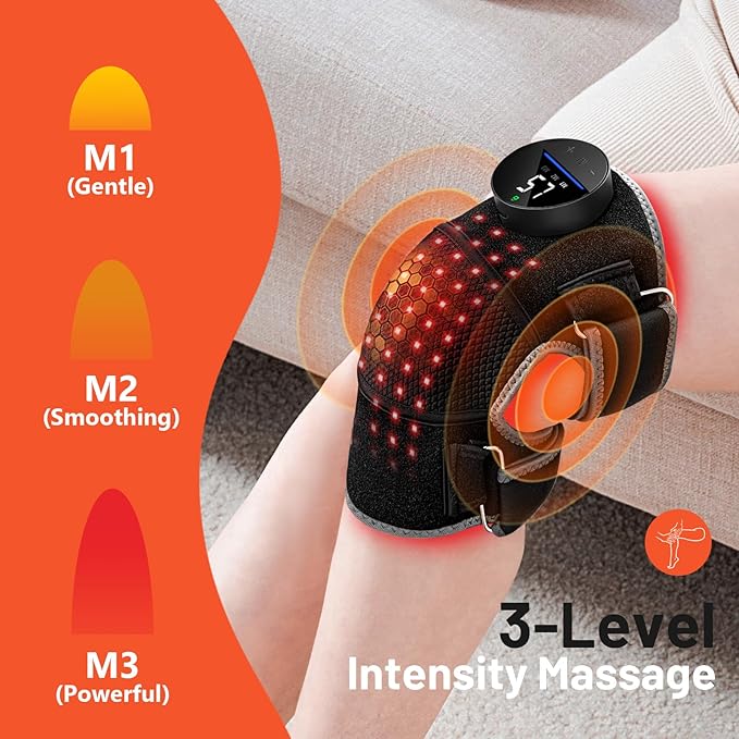 HALIDODO Red Light Therapy & Vibration Massage Knee Brace - Image 4