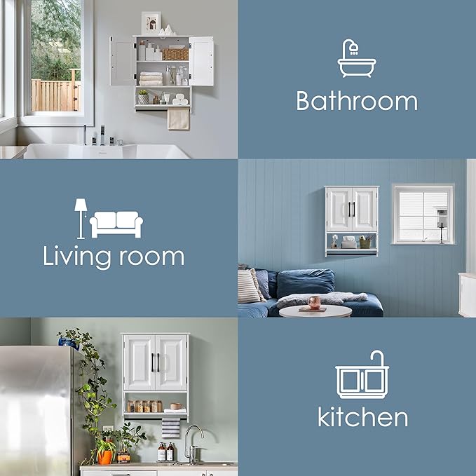 Wall Mounted Bathroom Cabinet, Farmhouse Medicine Cabinet - Image 9