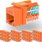 Rapink RJ45 Keystone Jack Cat6 10G Support, Keystone Jacks UTP 50 Pack by Rapink