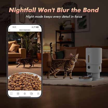 Automatic Cat Feeder with Camera - 5G WiFi Timed Cat Food Dispenser - Image 3