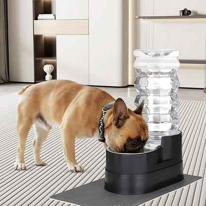 RIZZARI Large Water Dispenser for Dogs: 8L Raised Black Auto-Refill Stainless - Image 6