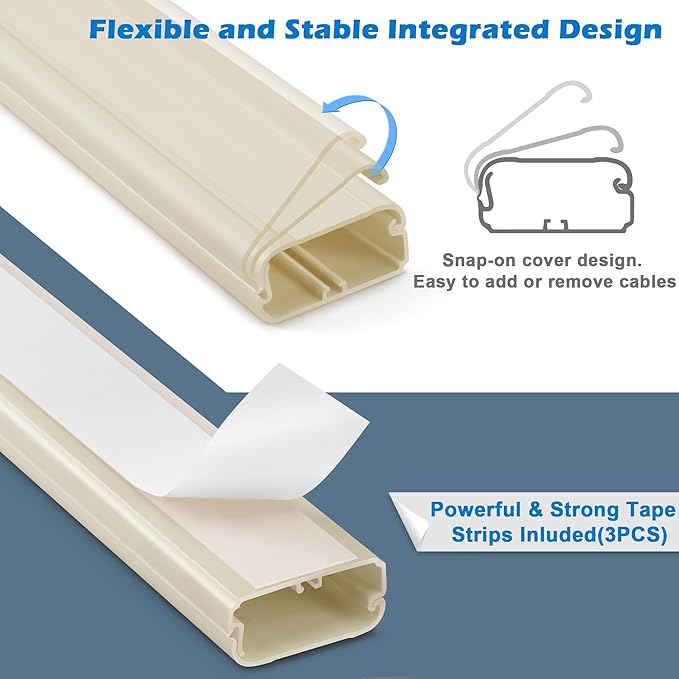 TV Cord Hider - 39in Cord Covers - Image 5