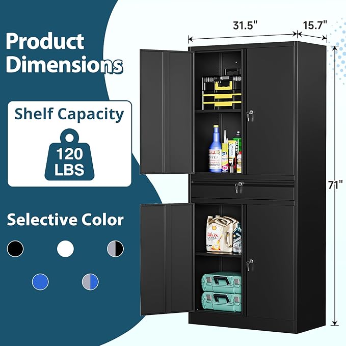 MIIIKO Metal Storage Cabinet - Image 3