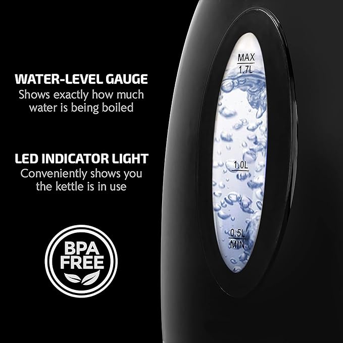 OVENTE Electric Kettle, 1.7L Fast Boiling Water Heater - Image 3