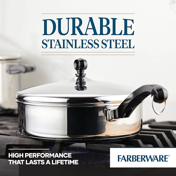 Farberware Classic Stainless Steel Fry Lid, Saute Pan - Image 5