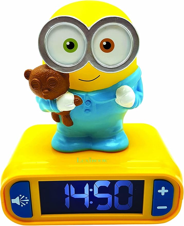 LEXiBOOK - Minions - Bob Digital Alarm Clock - Snooze Function - Minions Sound by Lexibook