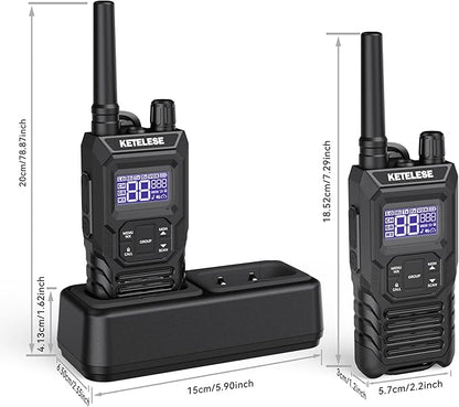 Ketelese T4 Walkie Talkies Long Range, IP67 Waterproof Dustproof Two Way Radio - Image 7