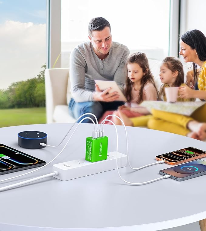 2 Pack 60W USB C Fast Charger Block, 5-Port Type C Wall Charger Brick, 2 USB A - Image 8