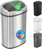 iTouchless 13 Gallon Oval Sensor Trash Can by iTouchless