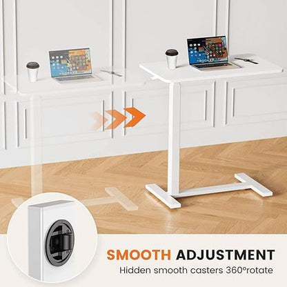 Mobile Bed Laptop Desk with Lockable Wheels and Height Adjustment Function - Image 5
