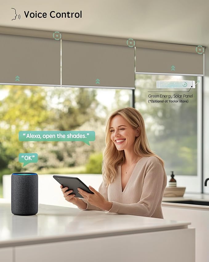 Yoolax Motorized Blinds with Remote, Waterproof Smart Blinds - Image 2