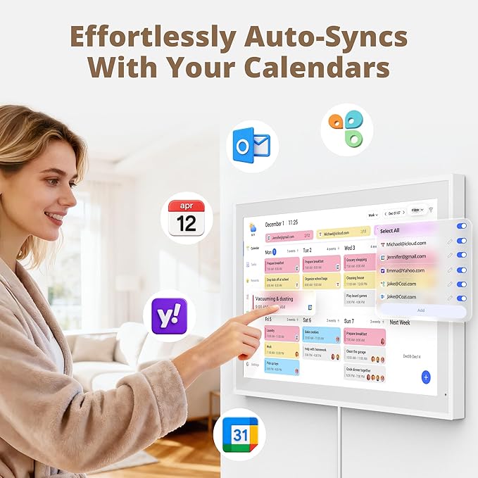 Dragon Touch 21.5 inch Digital Calendar Chore Chart – Interactive Touchscreen - Image 2