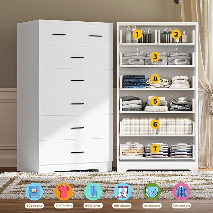 47.3" Tall Dresser for Bedroom Chests of Drawers - Image 6