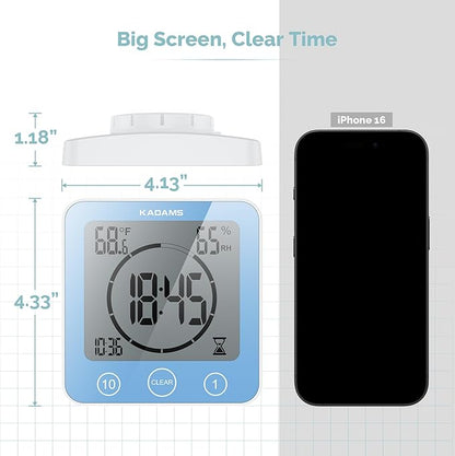KADAMS Shower Clock Waterproof Bathroom Timer – Digital Wall Clock - Image 7