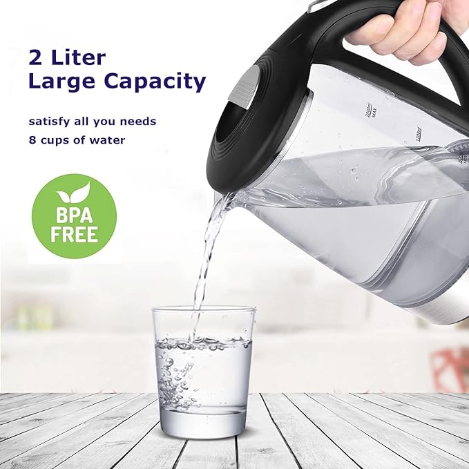 TOPWIT Electric Kettle Glass Hot Water Kettle, 2.0L Water Warmer, BPA-Free - Image 6