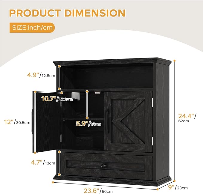 Bathroom Wall Cabinet, Wall Mounted Medicine Cabinet - Image 2