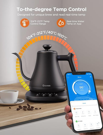 Govee Smart Electric Kettle, WiFi Variable Temperature Gooseneck Pour Over - Image 4