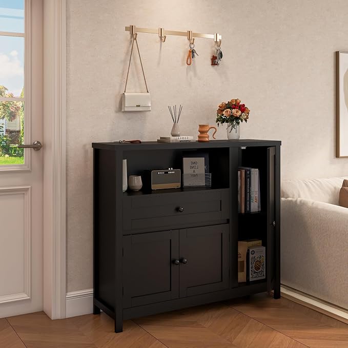 Storage Cabinet with Doors and Drawers, Kitchen Storage Cabinets，with Drawer - Image 9