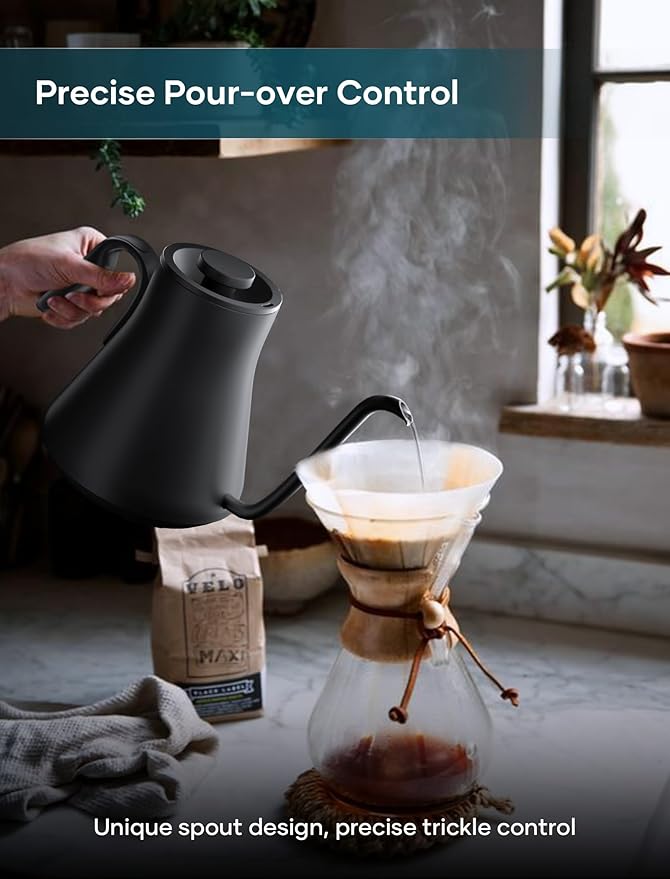 Electric Kettle, Gooseneck Electric Kettle, ±1℉ Precise Temperature Control - Image 4