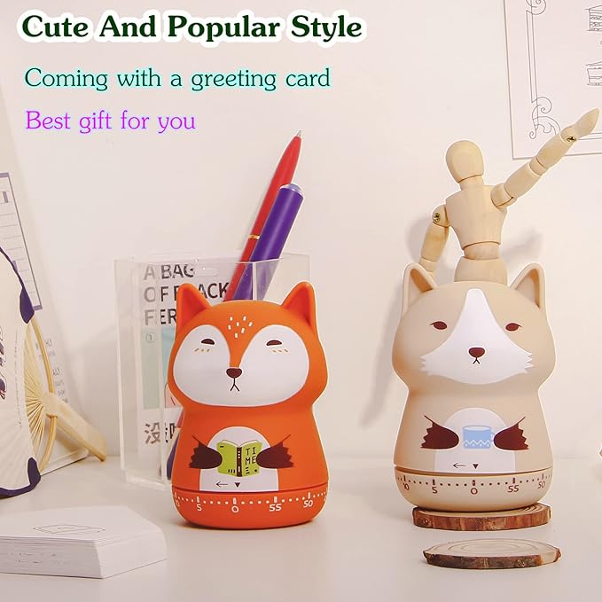 NUOSWEK Mechanical Kitchen Timer, Cute Animal Timer - Image 5