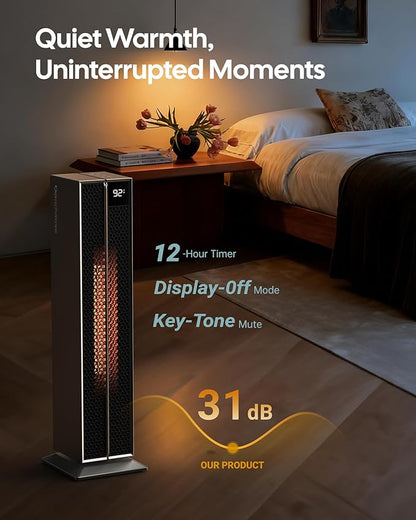 ComDomus Electric Heaters for Indoor Use, 32” Space Heater Large Room - Image 5