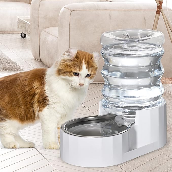 RIZZARI Dog Water Bowl Dispenser: 5L Large Stainless Steel Gravity Feeder - Image 7