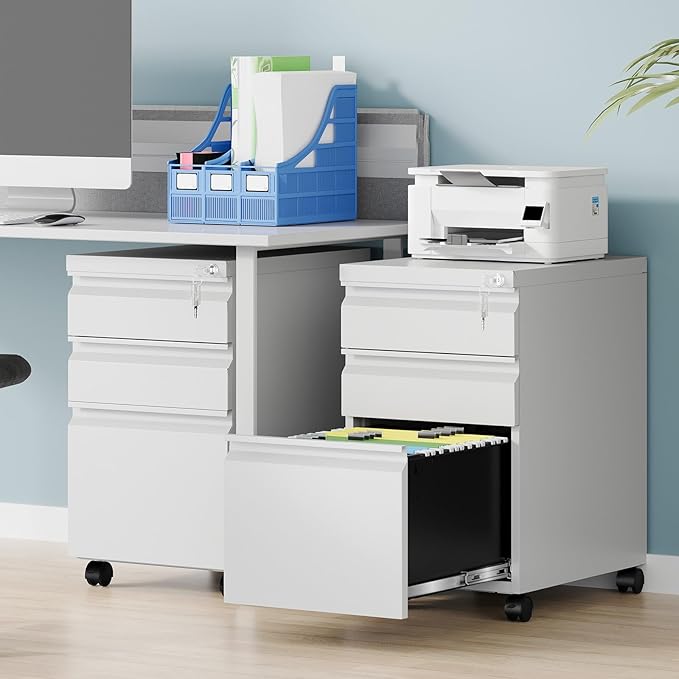 3 Drawer Mobile File Cabinet - Image 2