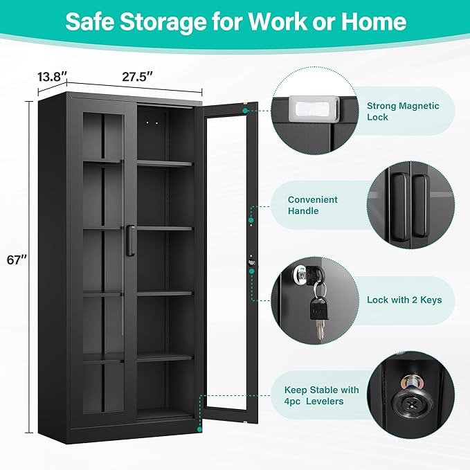 SISESOL Metal Storage Cabinet - Image 3