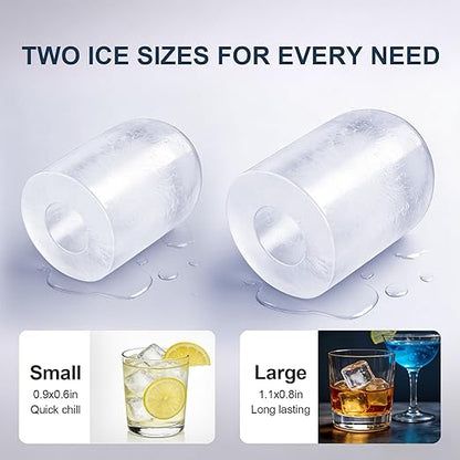 38lbs Per Day Countertop Ice Maker, 9 Ice Cubes in 3.5 Minutes, Self-Cleaning - Image 4