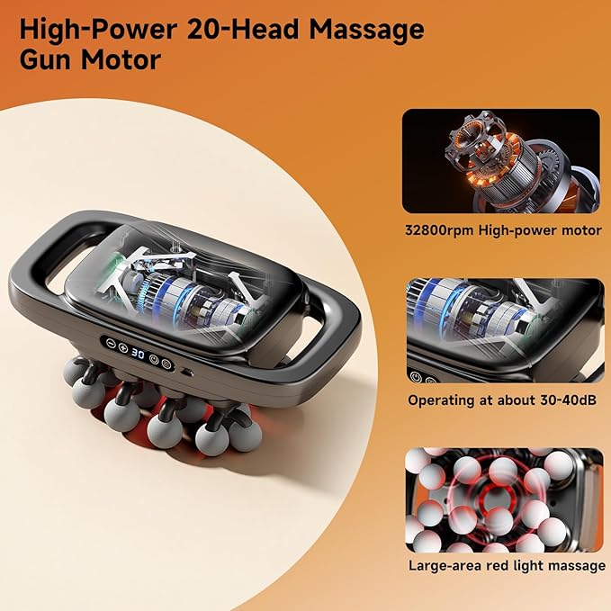 Bnbvo 20 Head Massage Gun, Massage Gun Deep Tissue - Image 5