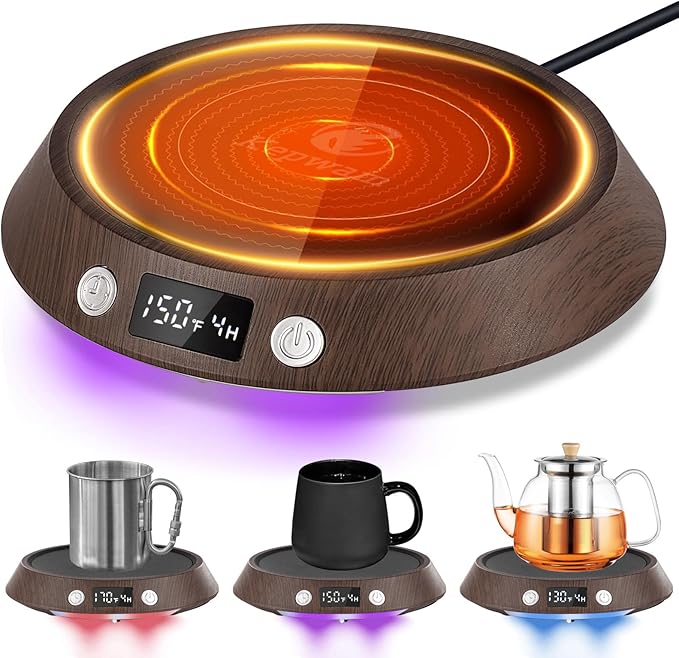 Kepwam Coffee Mug Warmer – 55W Fast Heating Coffee Warmer, 3 Temperature by Kepwam