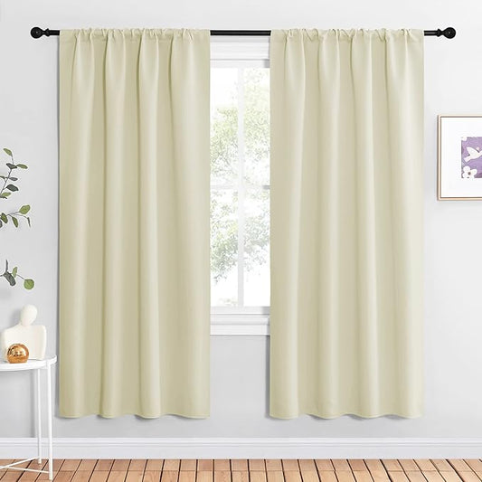 NICETOWN Beige Blackout Curtains by NICETOWN