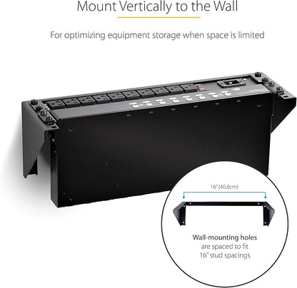 StarTech.com 3U 19" Wall Mount Vertical Rack Bracket, Wall Mount Patch Panel - Image 3