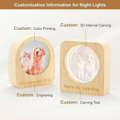 Yijhpbc Custom 3D Crystal Photo Night Light Personalized Photo Crystal Ball - Image 4
