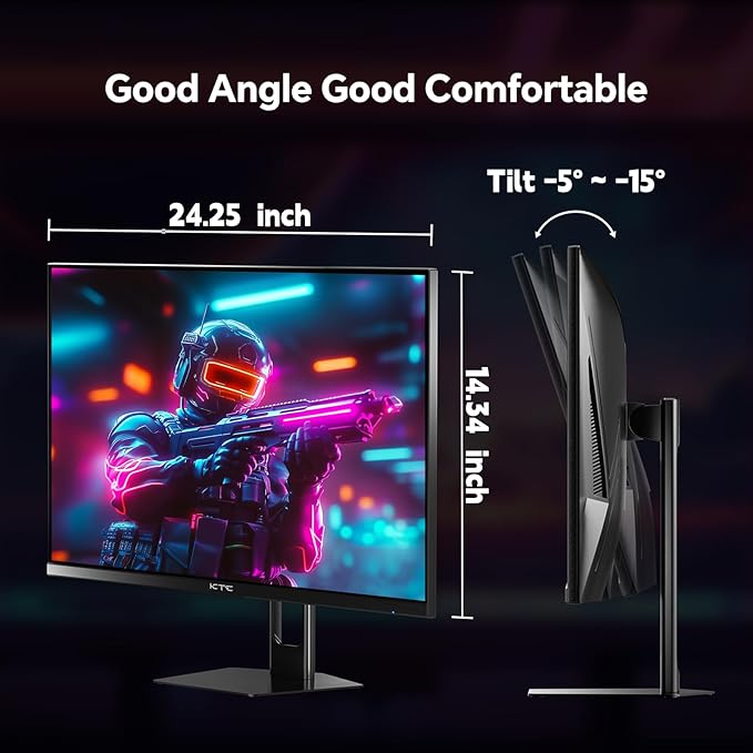 KTC 27 Inch Gaming Monitor 180Hz, Full HD 1920x1080 Fast IPS Computer Monitor - Image 8