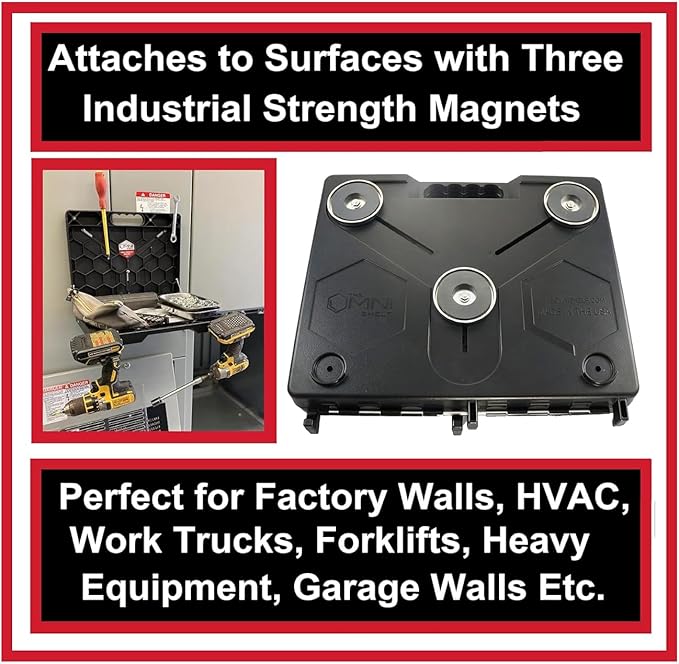 The OmniShelf Magnetic Portable Workstation + Toolbox, Computer & Laptop Stand - Image 6