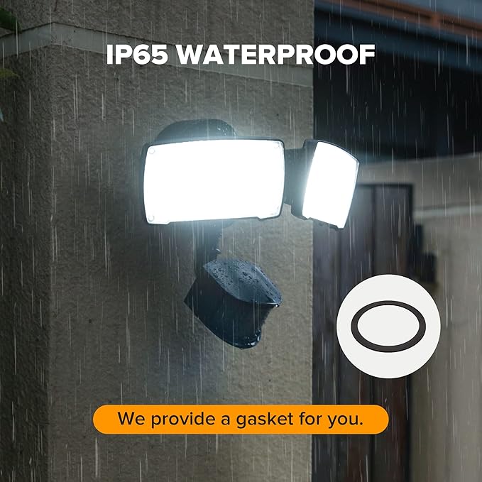 LUTEC 38W 3500 Lumen LED Motion Activated Integrated Dual-Head Floodlight - Image 7