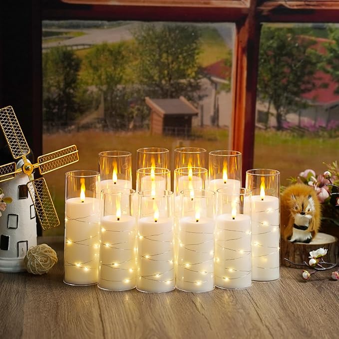 Flameless Candles with Embedded Star String, Suitable - Image 6