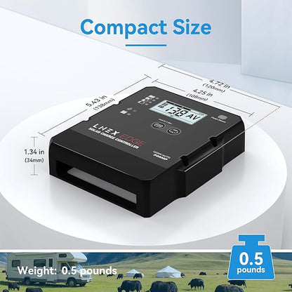 Solar Charge Controller with Flush Mount Design, 6 Stage Charging with LCD - Image 2