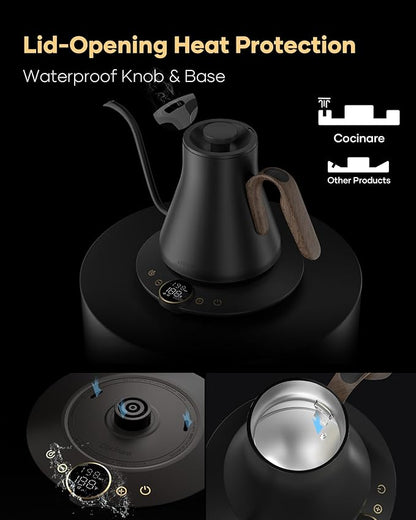 Cocinare FLOW B9 Gooseneck Electric Kettle, Precise Temperature Control - Image 7