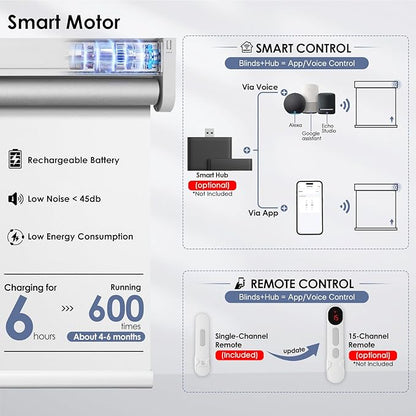 Motorized Blackout Smart Roller Blinds - Image 3