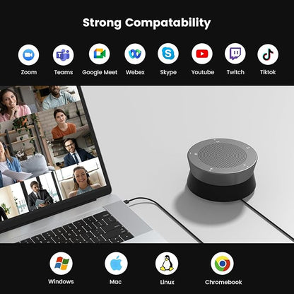 NEARITY A11 Conference Speaker and Microphone, 4 Mics USB Speakerphone - Image 7