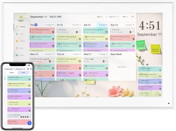 Digital Calendar 15.6 Inch, Electronic Calendar Chore Family Schedules by Herncptar