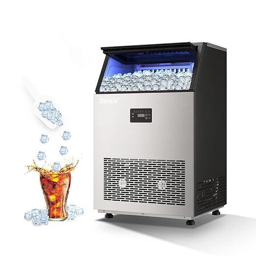 Commercial Ice Maker Machine, 130Lbs/24H by Dessiz