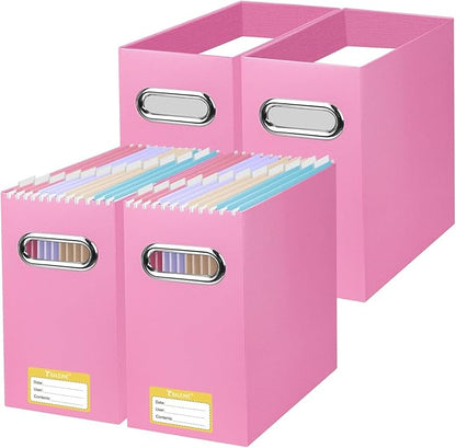 BALEINE File Organizer Box, Cardboard File Folder Organizer by BALEINE