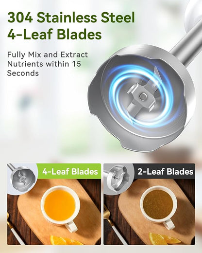 Immersion Blender Handheld 5 in 1 Hand Blender, 1000W Hand Mixer Stick - Image 2