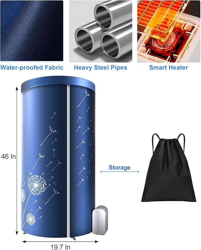 Portable Dryer, 46Inch-1000W Portable Clothes Dryer - Image 4