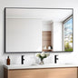 Black Bathroom Mirror for Wall, 60x40 Inch Rectangle Mirrors by DESBING